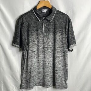 All USA made in the USA black and gray fade polo shirt